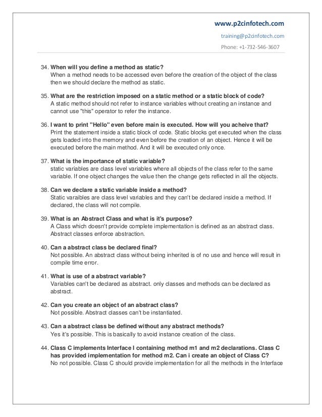 abstract interview questions