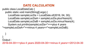 Basic java, java collection Framework and Date Time API | PPT