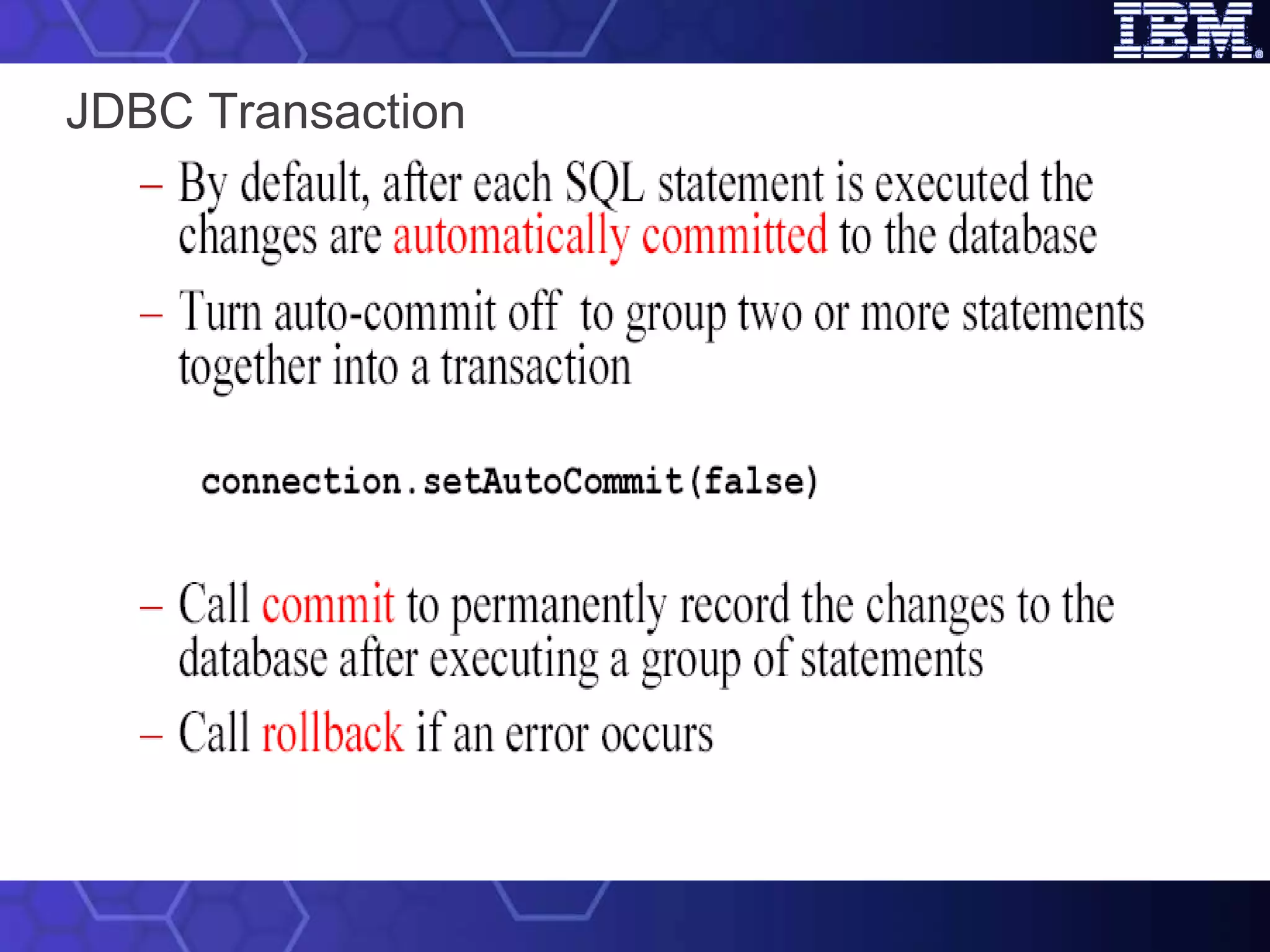 JDBC Transaction 