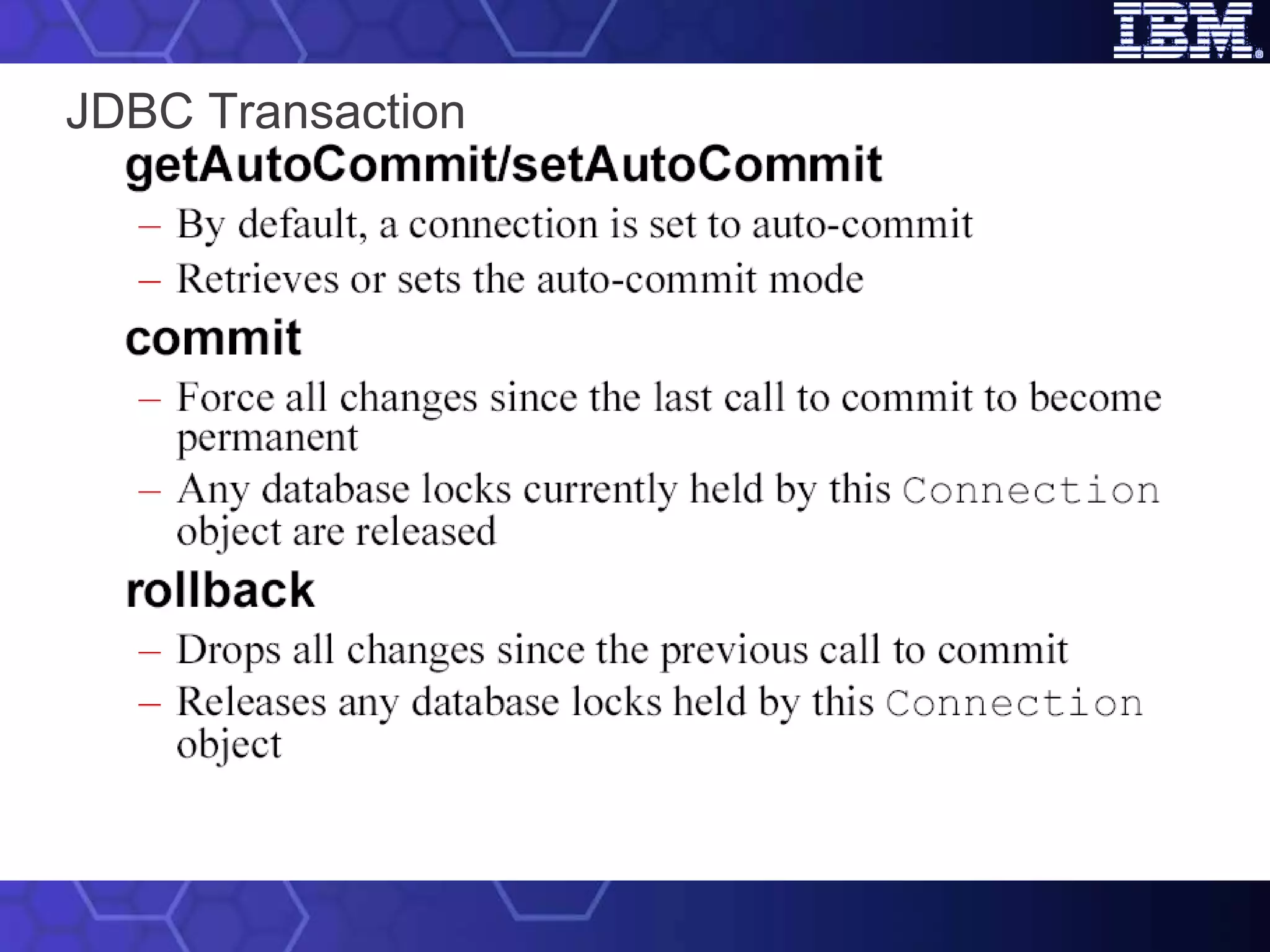 JDBC Transaction 