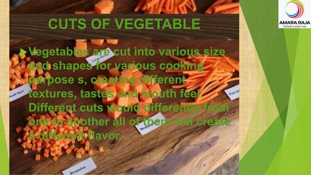 Basic knife skills and different types of vegetable cutting | PPTX ...