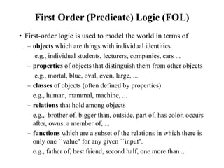 Basic Knowledge Representation in First Order Logic.ppt | Programming ...