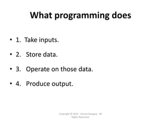 Basic knowledge to learn c language | PPT