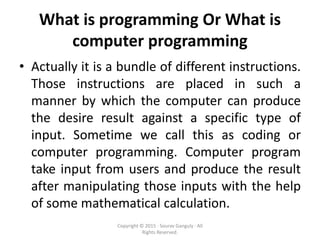 Basic knowledge to learn c language | PPT
