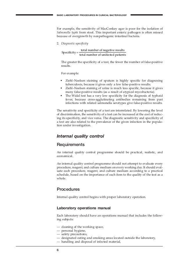 Basic laboratory procedures in clinical bacteriology