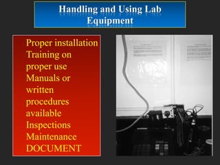 Basic lab safety principles | PPTX
