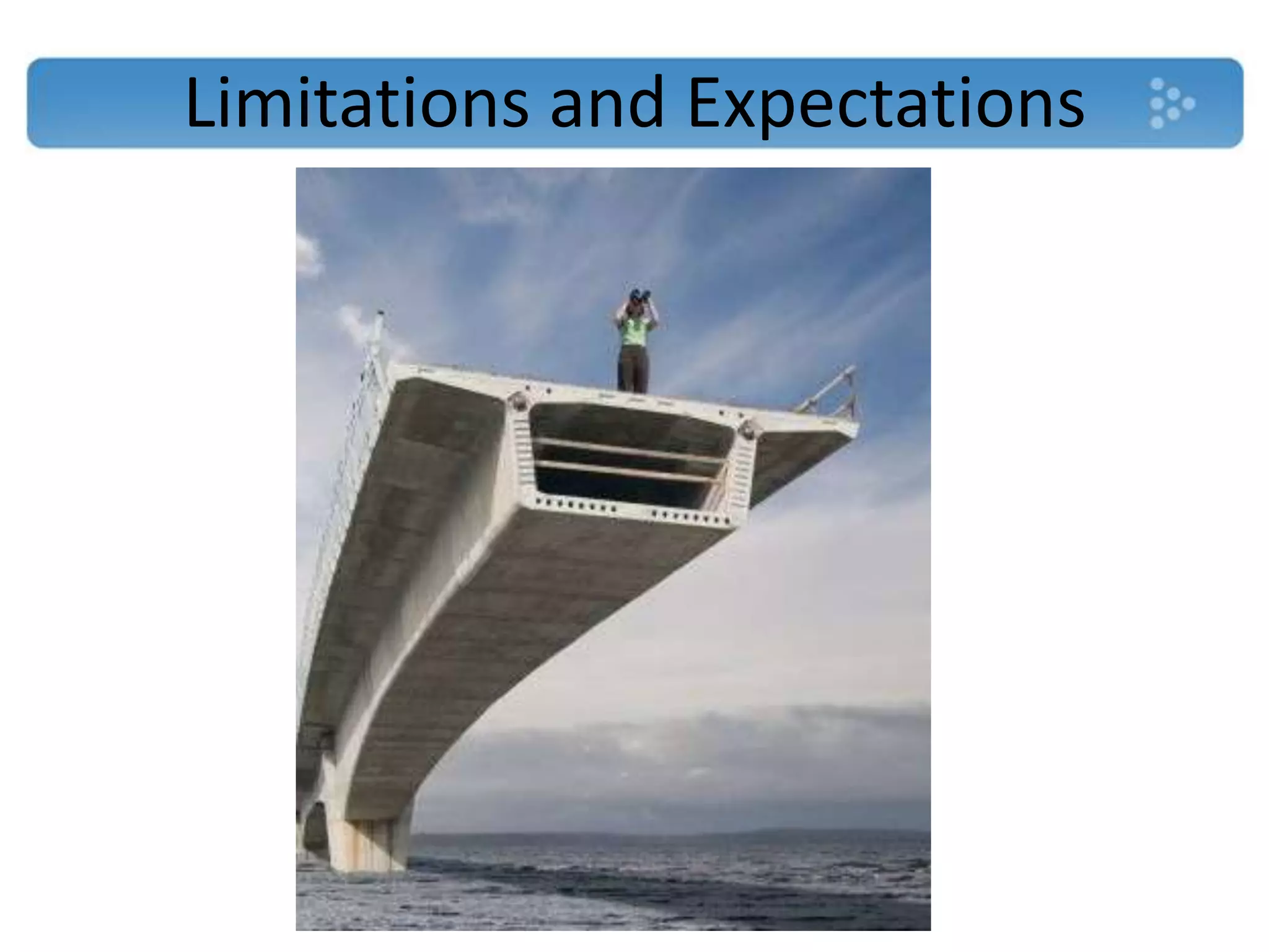 Limitations and Expectations
 