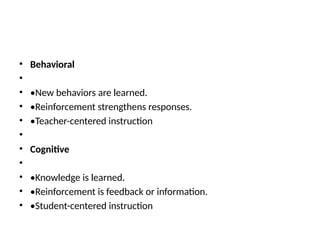Basic Learning Theories for education.pptx