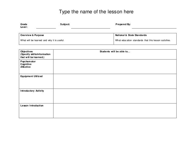 Simple Lesson Plan Template from image.slidesharecdn.com