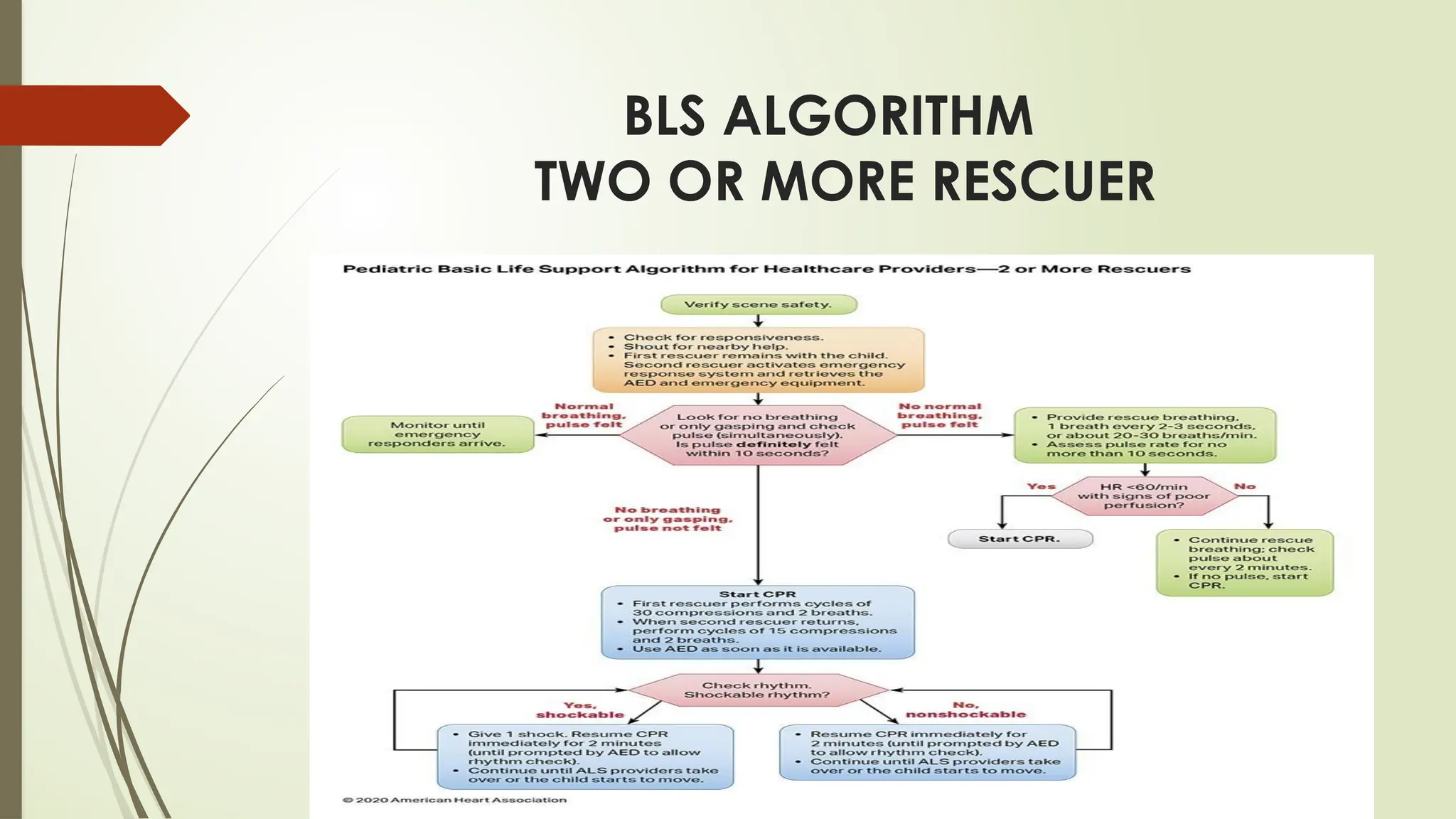 BLS ALGORITHM
TWO OR MORE RESCUER
 