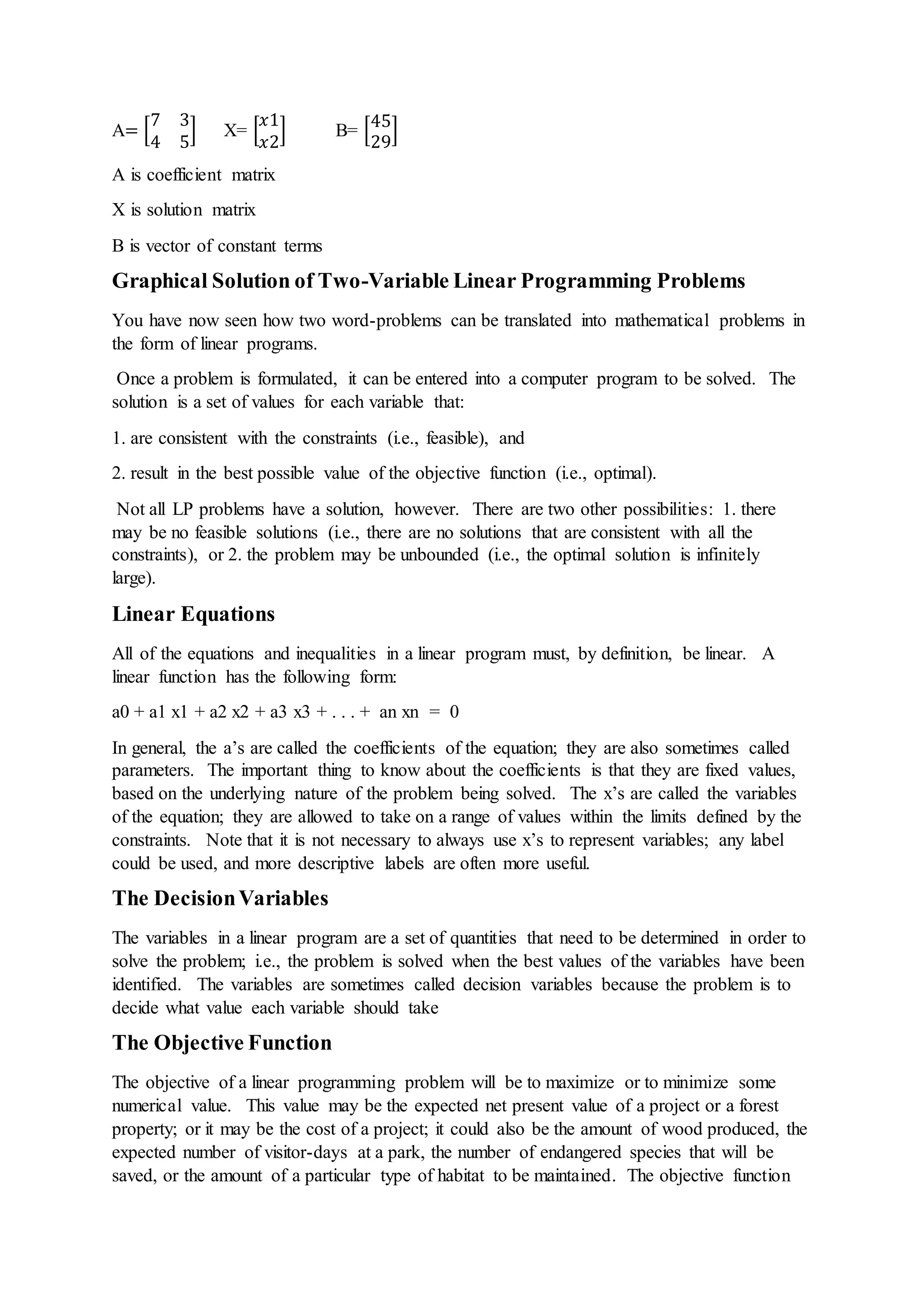 Basic linear programming | PDF