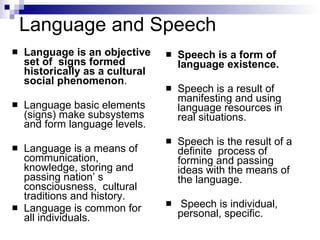 Basic linguistic notions | PPT