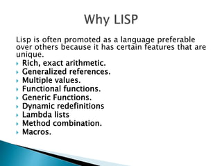 Basic lisp | PPT