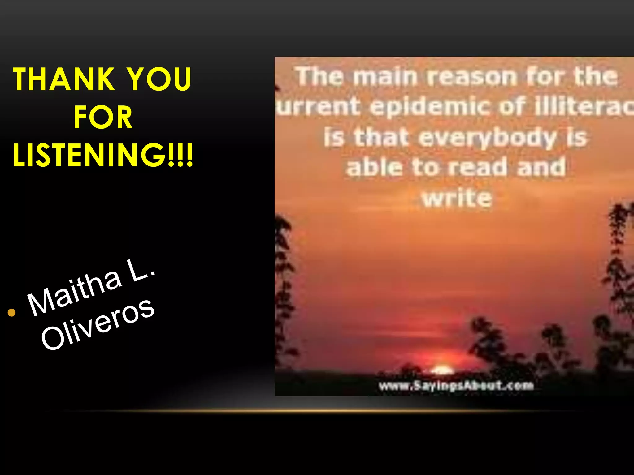 THANK YOU
FOR
LISTENING!!!
 