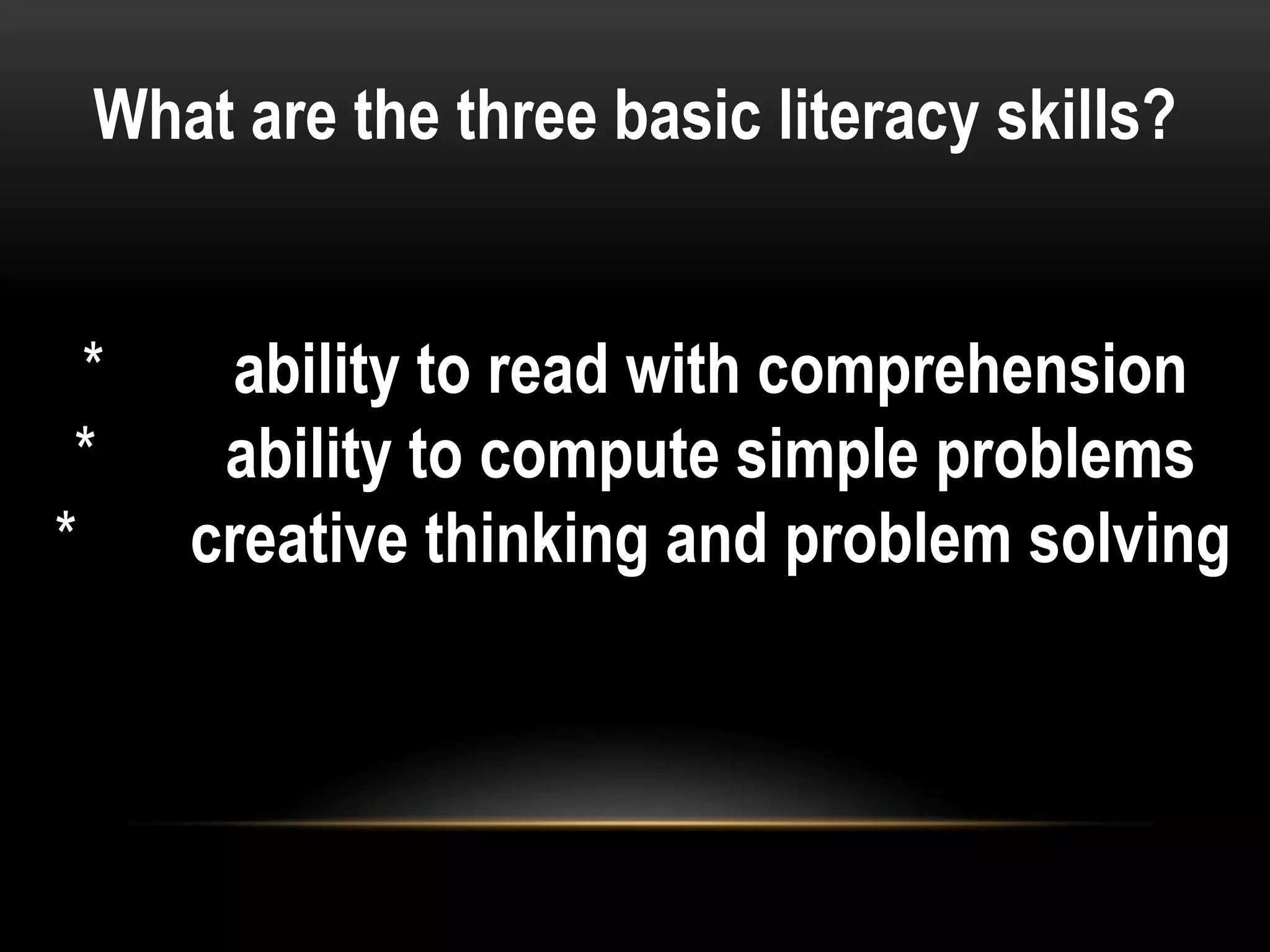 Basic literacy program | PPTX