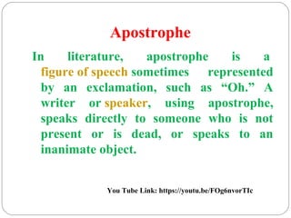 Apostrophe Imagery Symbolism Denotation And Connotation Basic Apostrophe Imagery Symbolism Denotation And Connotation Basic Literary Terms Part Ii 2 320