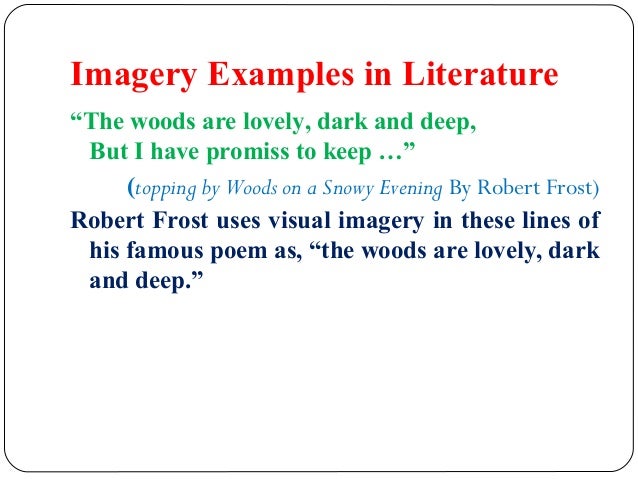 types of imagery literature