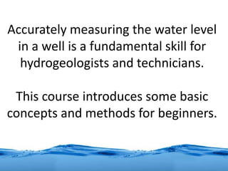 Basic Manual Water Level Measurement | PPTX | Chemistry | Science
