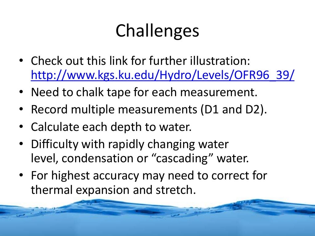 Basic Manual Water Level Measurement