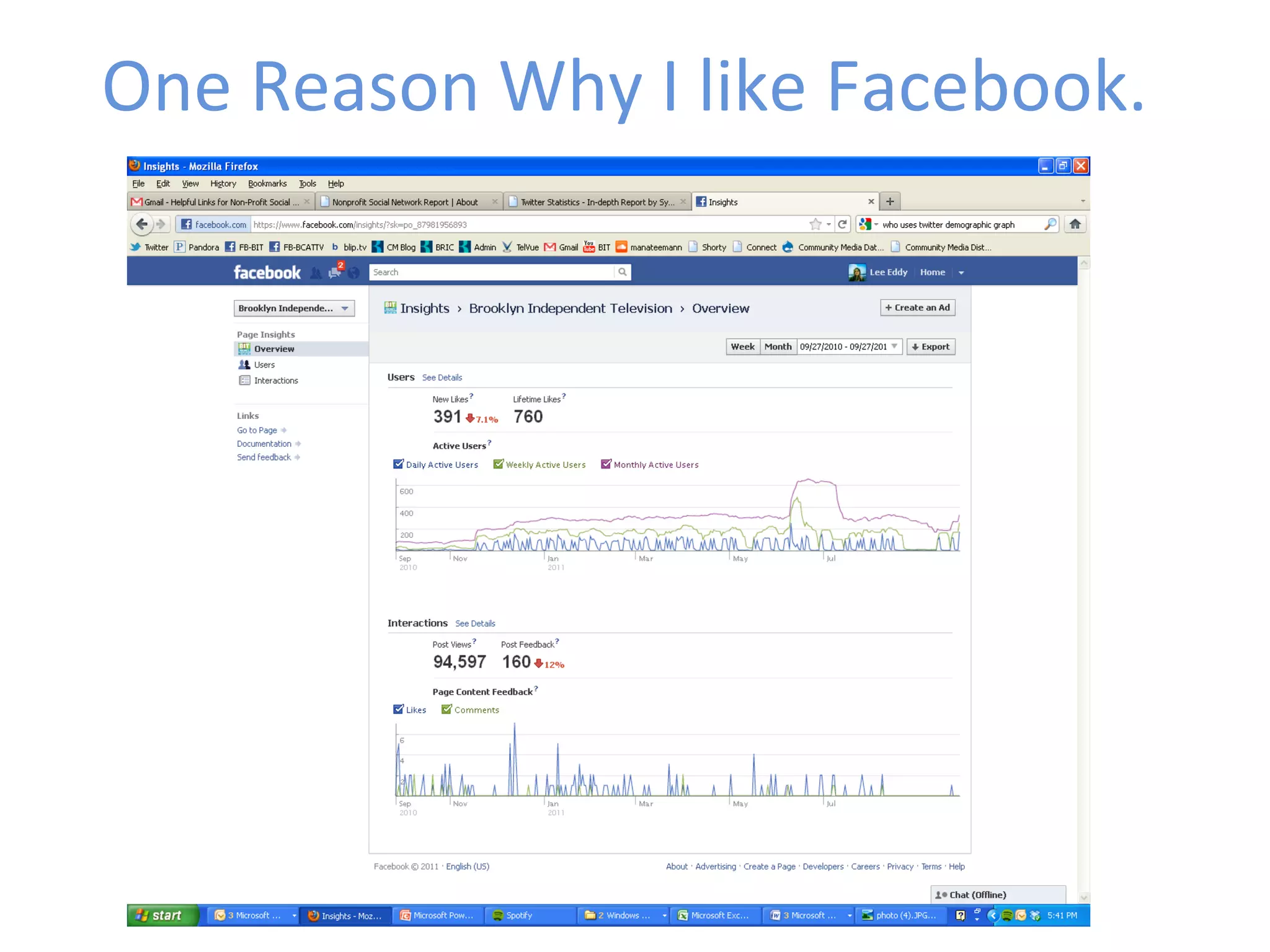 One Reason Why I like Facebook.
 