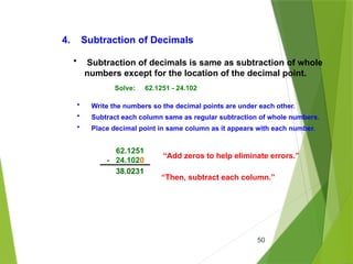 Decimal Subtraction Using Column Method Basic_Math lessons ideas and concept elementray.pptx