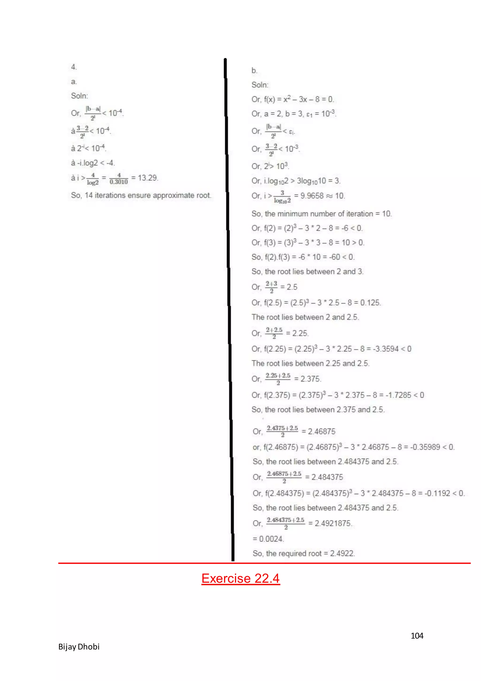 104
BijayDhobi
Exercise 22.4
 