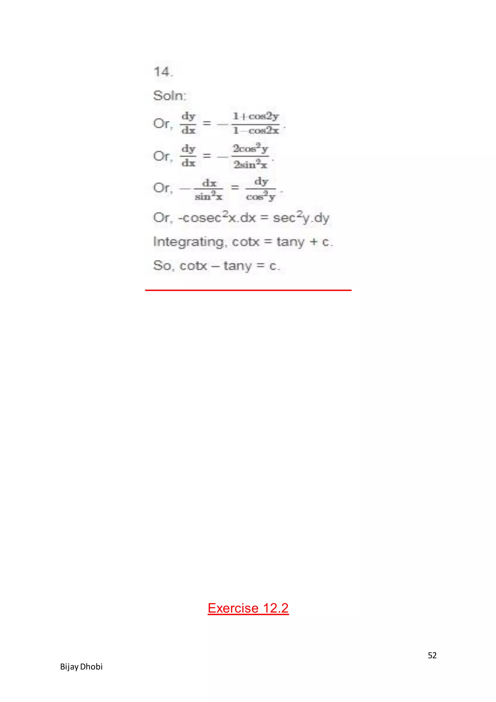 52
BijayDhobi
Exercise 12.2
 