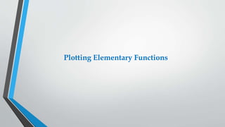 Plotting Elementary Functions
 
