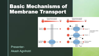 Basic Mechanisms of
Membrane Transport
Presenter-
Akash Agnihotri
 