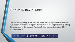 Unit Deviation Basic medical statistics1234567891234567 | PPTX