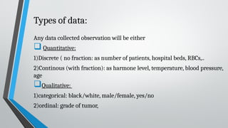 Basic medical statistics1234567891234567 | PPTX