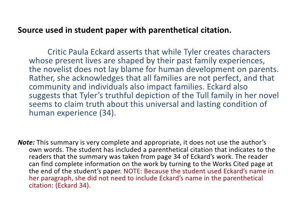 Basic mla citation review