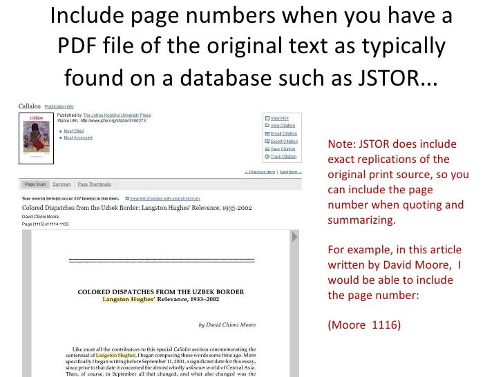 Basic mla citation review eng307