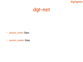 dgt-net
• packet_writer Class
• packet_reader Class
 