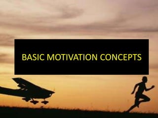 BASIC MOTIVATION CONCEPTS
 