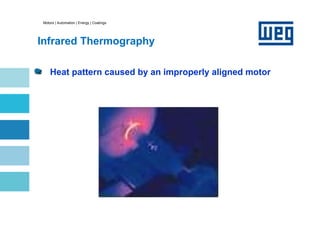 Motors | Automation | Energy | Coatings
Infrared Thermography
Heat pattern caused by an improperly aligned motor
 