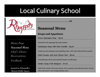 Local	
  Culinary	
  School
 