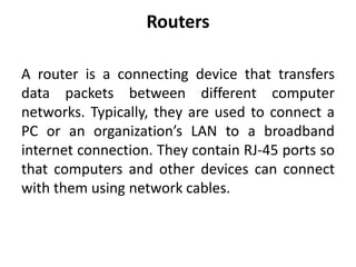 Basic Network Hardware.pptx | Free Download