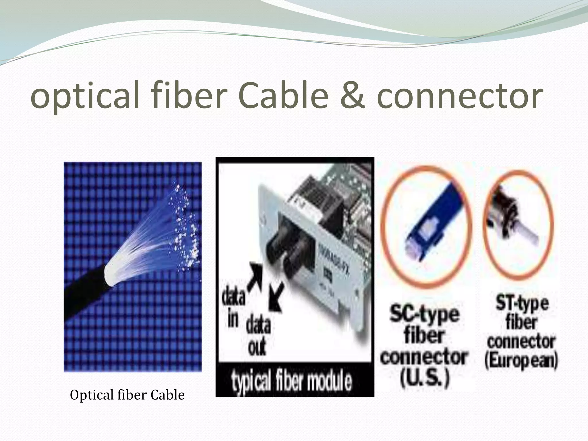 optical fiber Cable & connector




  Optical fiber Cable
 