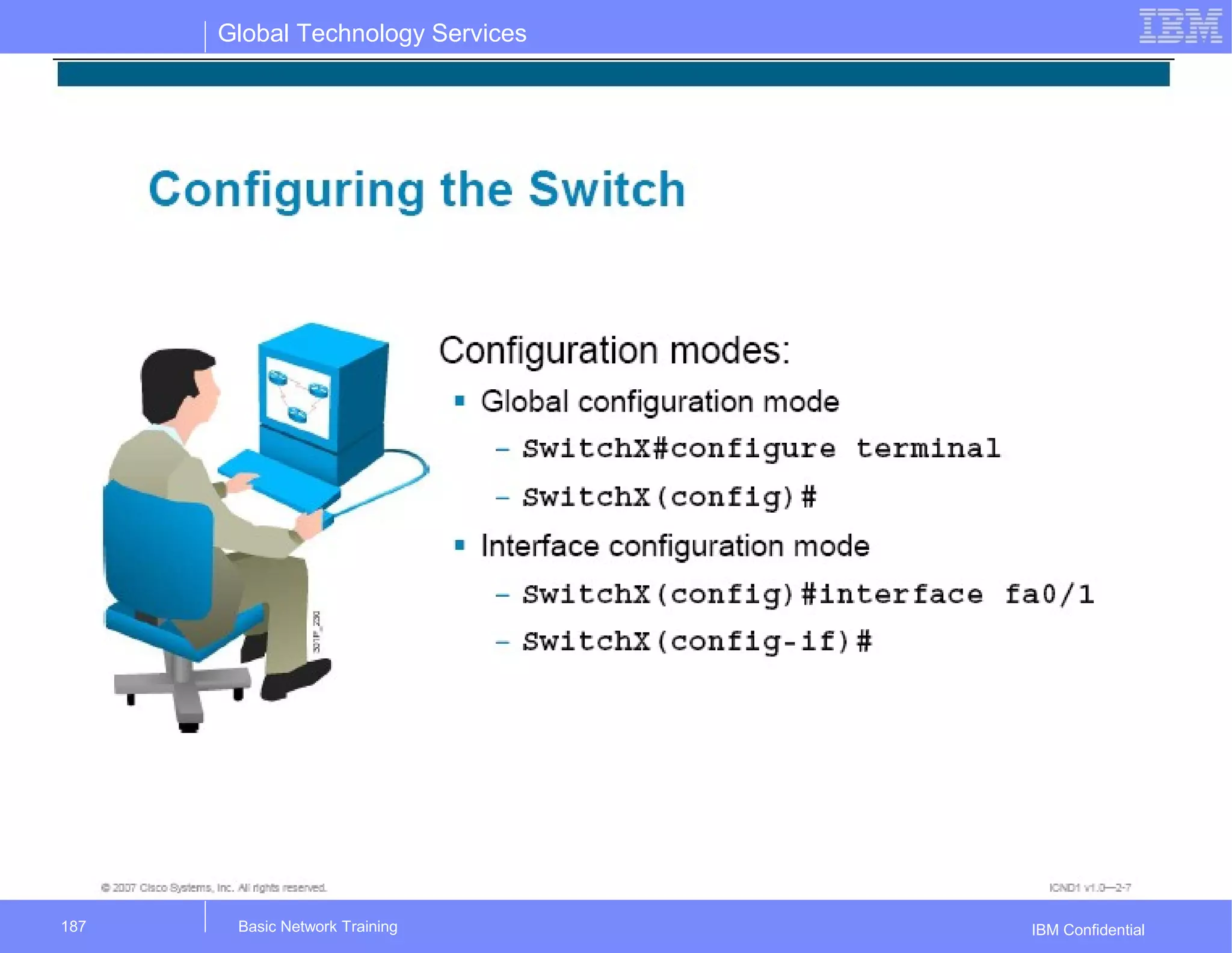Global Technology Services
IBM ConfidentialBasic Network Training187
 