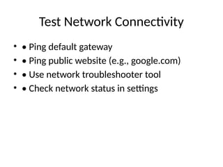 Comprehensive Guide to Basic Network Troubleshooting Techniques and ...