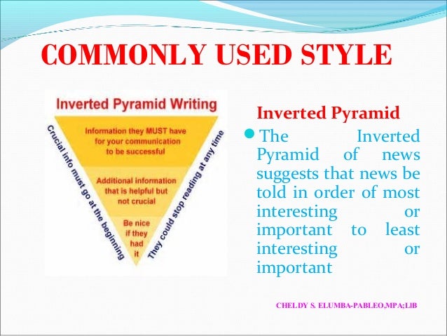 inverted pyramid writing inverted pyramid writing
