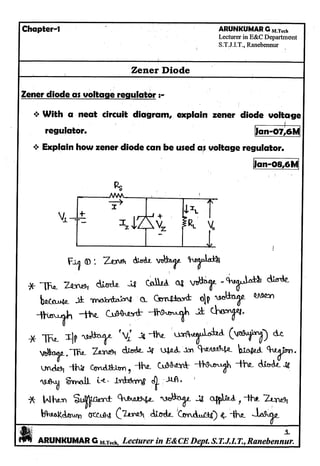 Basic Electronics Notes written by Arun Kumar G, Associate Professor, Dept. of E&C, STJIT, Ranebennur, Karnataka, INDIA. Slide 27