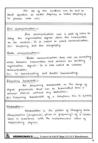 Basic Electronics Notes written by Arun Kumar G, Associate Professor, Dept. of E&C, STJIT, Ranebennur, Karnataka, INDIA. Slide 388