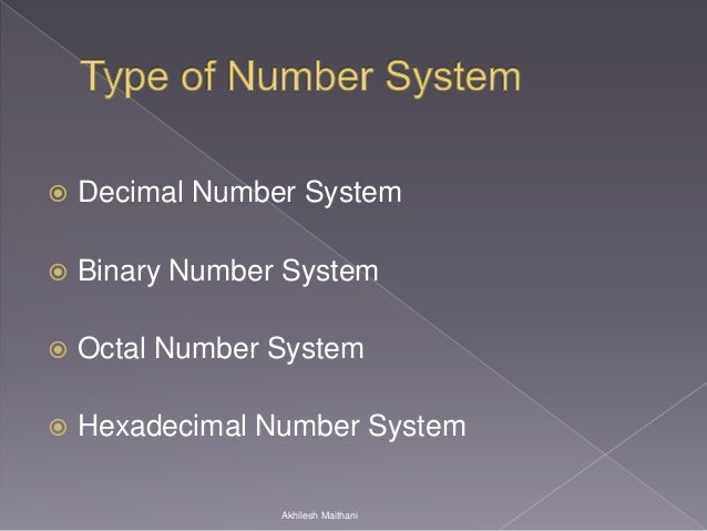 Basic of number system