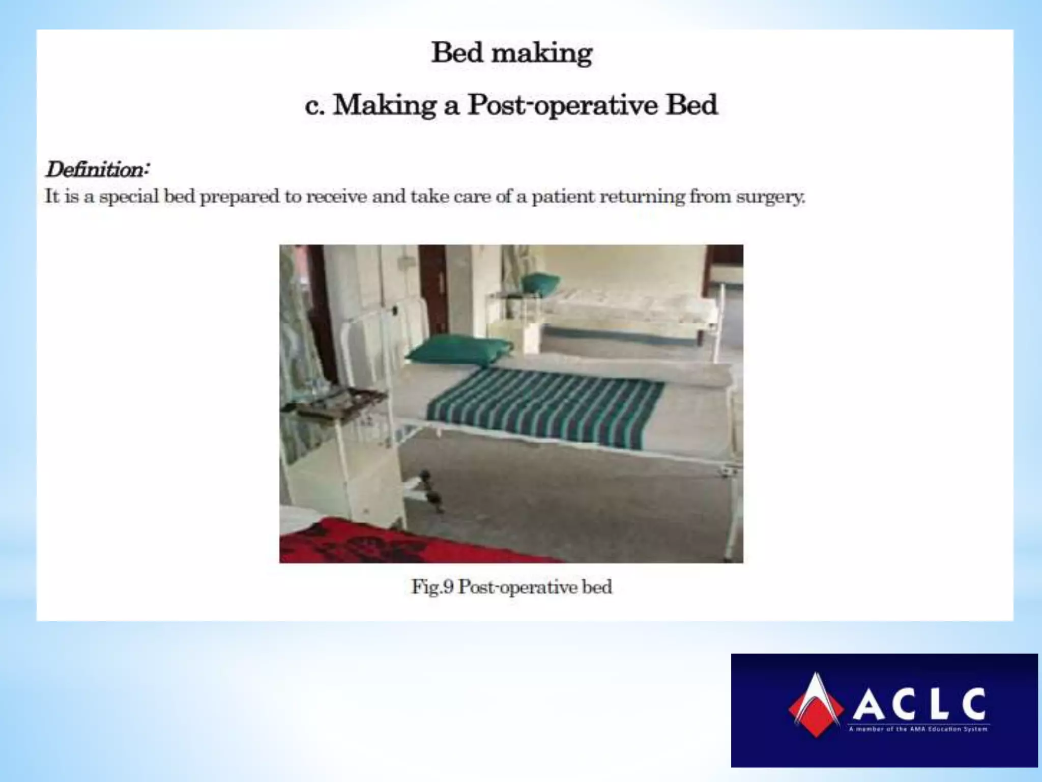 Basic nursing procedure bed making