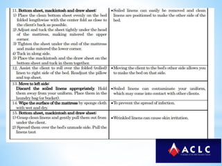 Basic nursing procedure bed making
