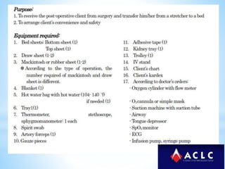 Basic nursing procedure bed making