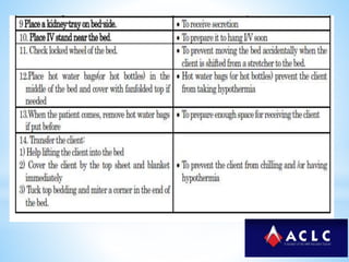 Basic nursing procedure bed making
