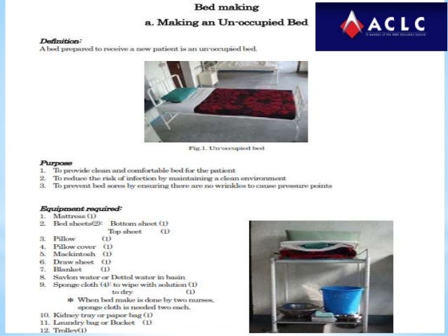 Bed Making Procedure In Hospital Bed Making Procedure In Hospital